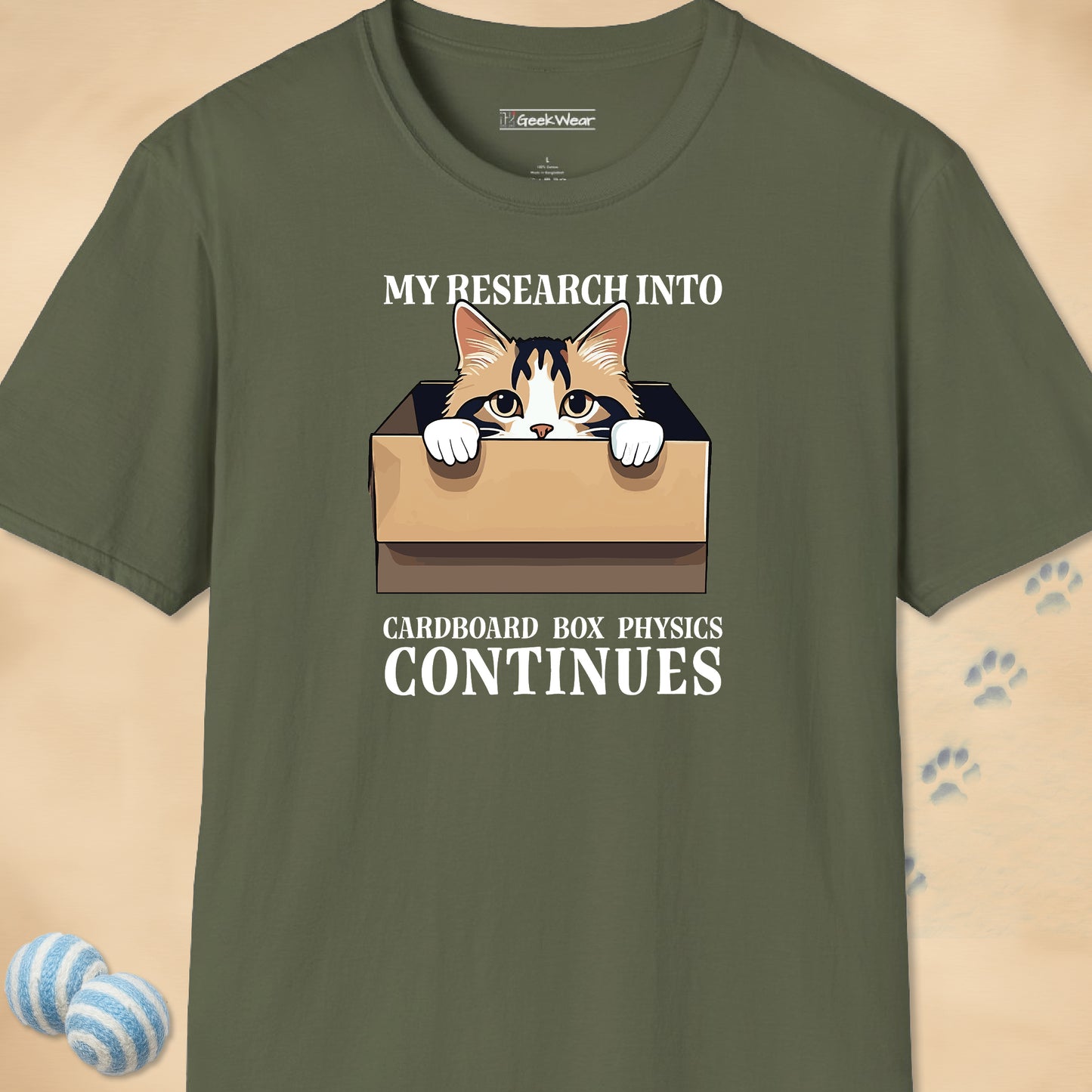 GeekWear Cat Boxes Research T-Shirt