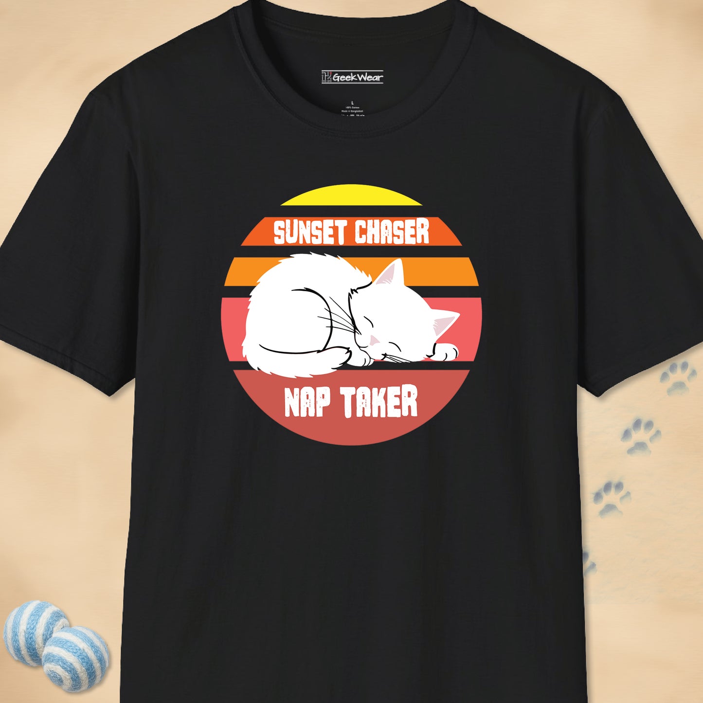 GeekWear Cat Sunset Chaser T-Shirt