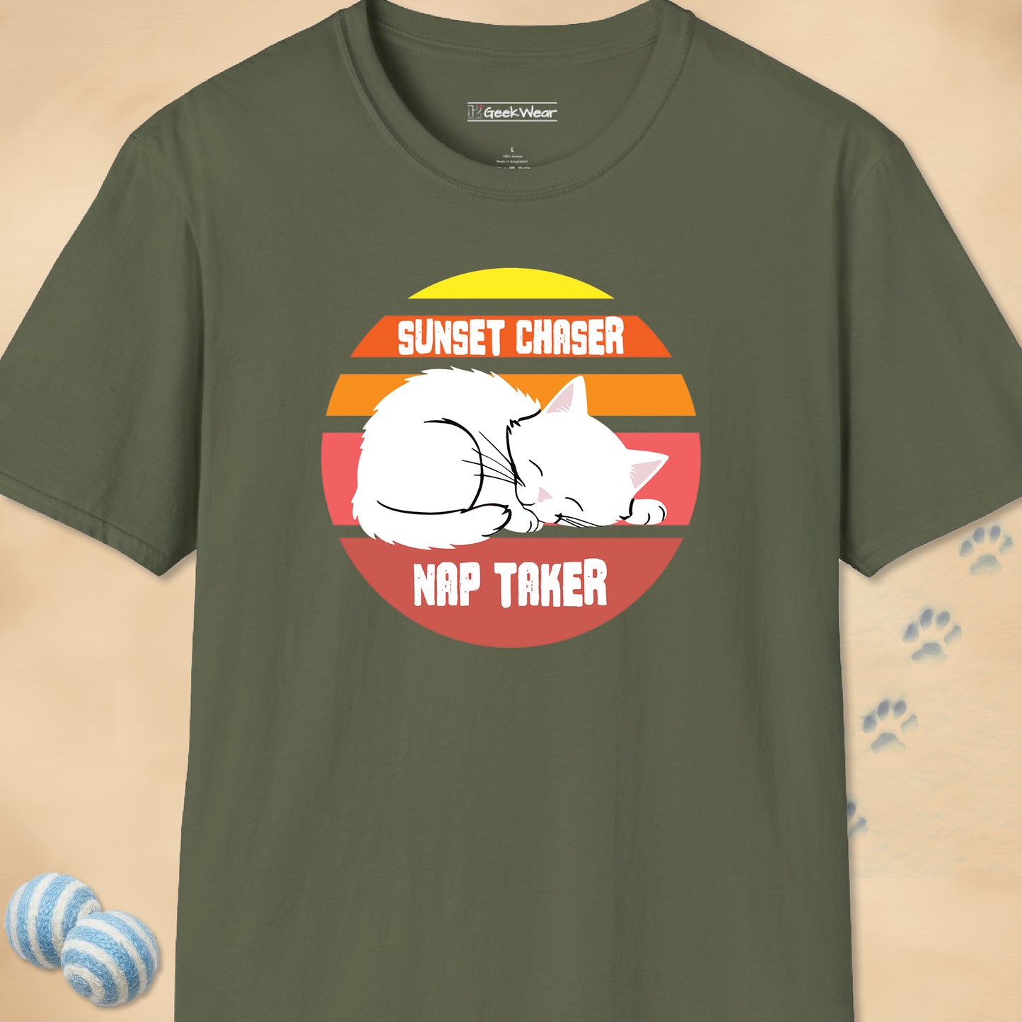 GeekWear Cat Sunset Chaser T-Shirt