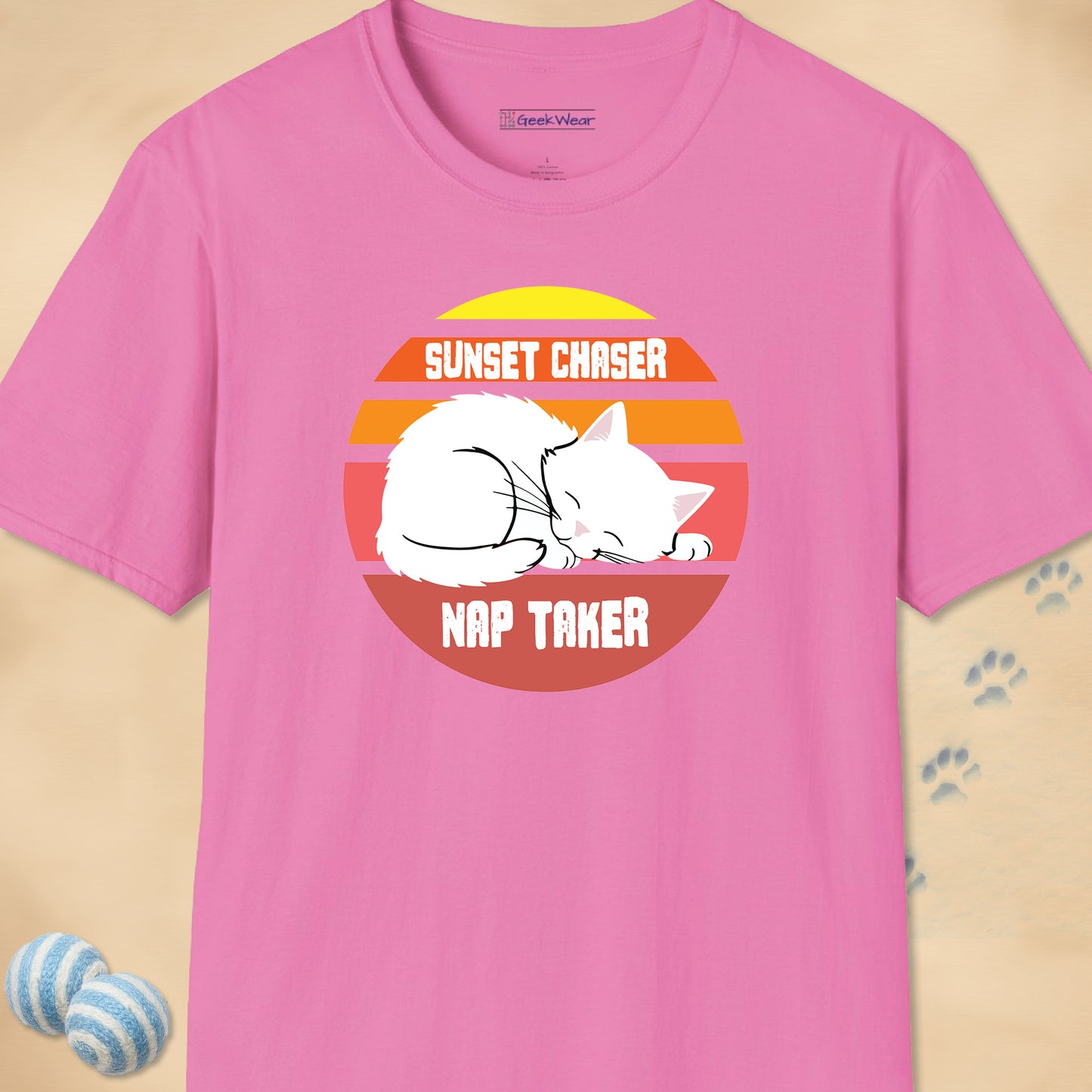 GeekWear Cat Sunset Chaser T-Shirt
