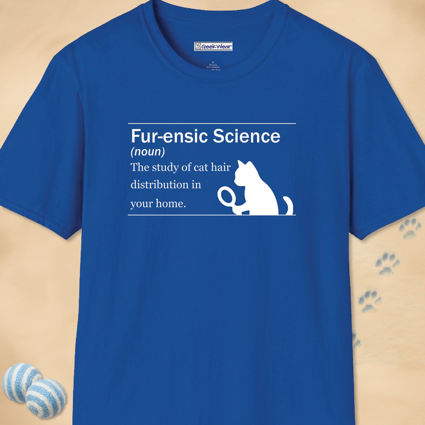 GeekWear Cat Definitions Fur-ensic Science T-Shirt