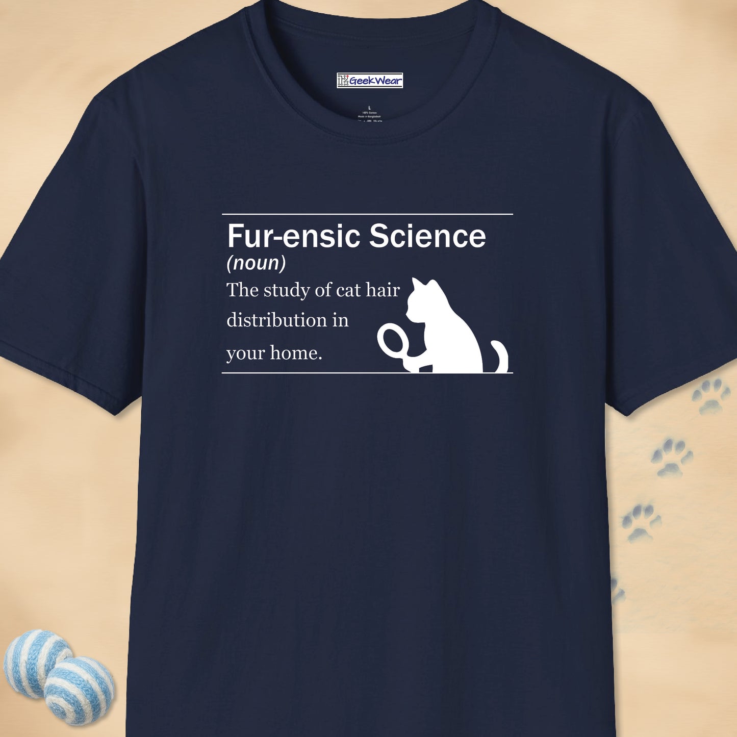 GeekWear Cat Definitions Fur-ensic Science T-Shirt