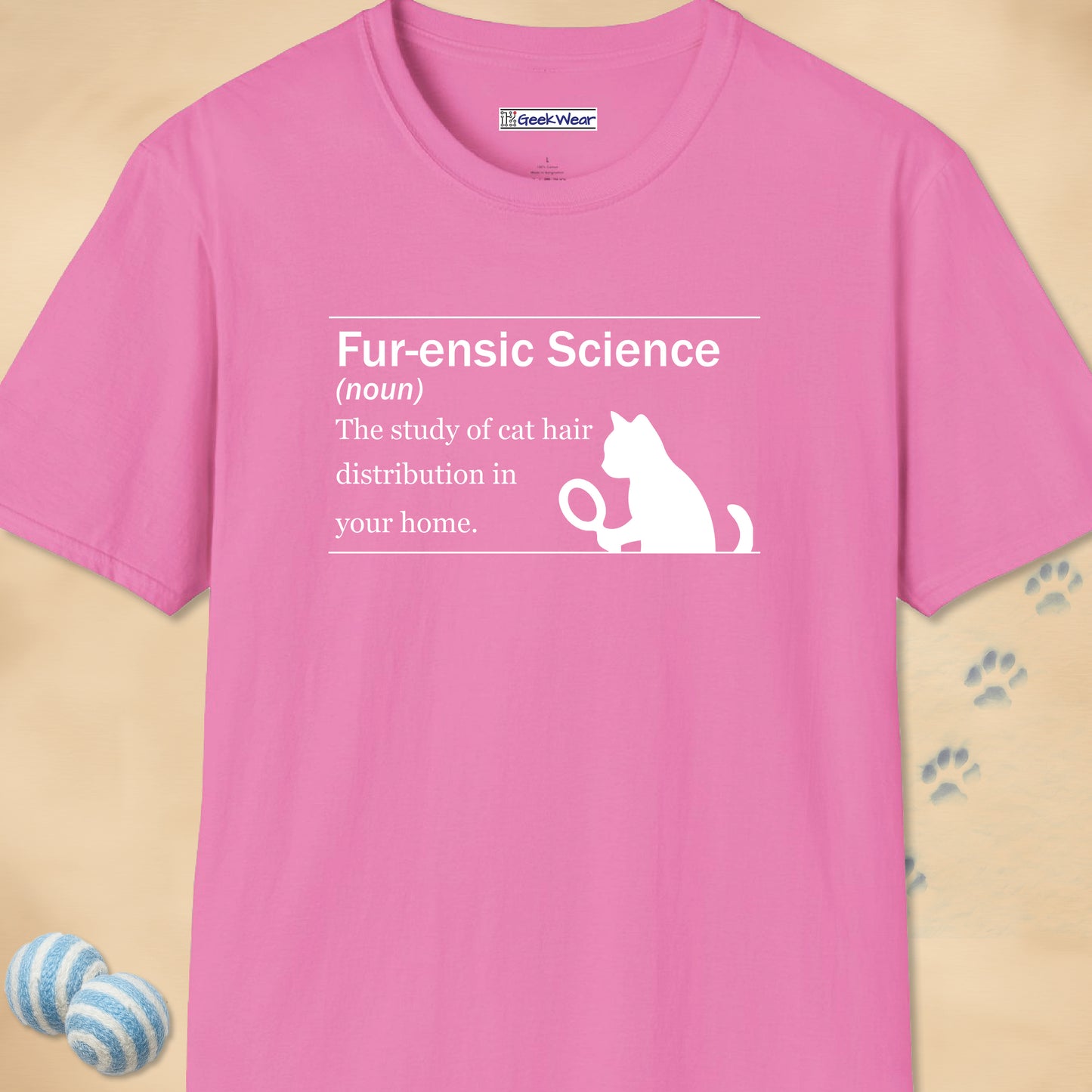 GeekWear Cat Definitions Fur-ensic Science T-Shirt