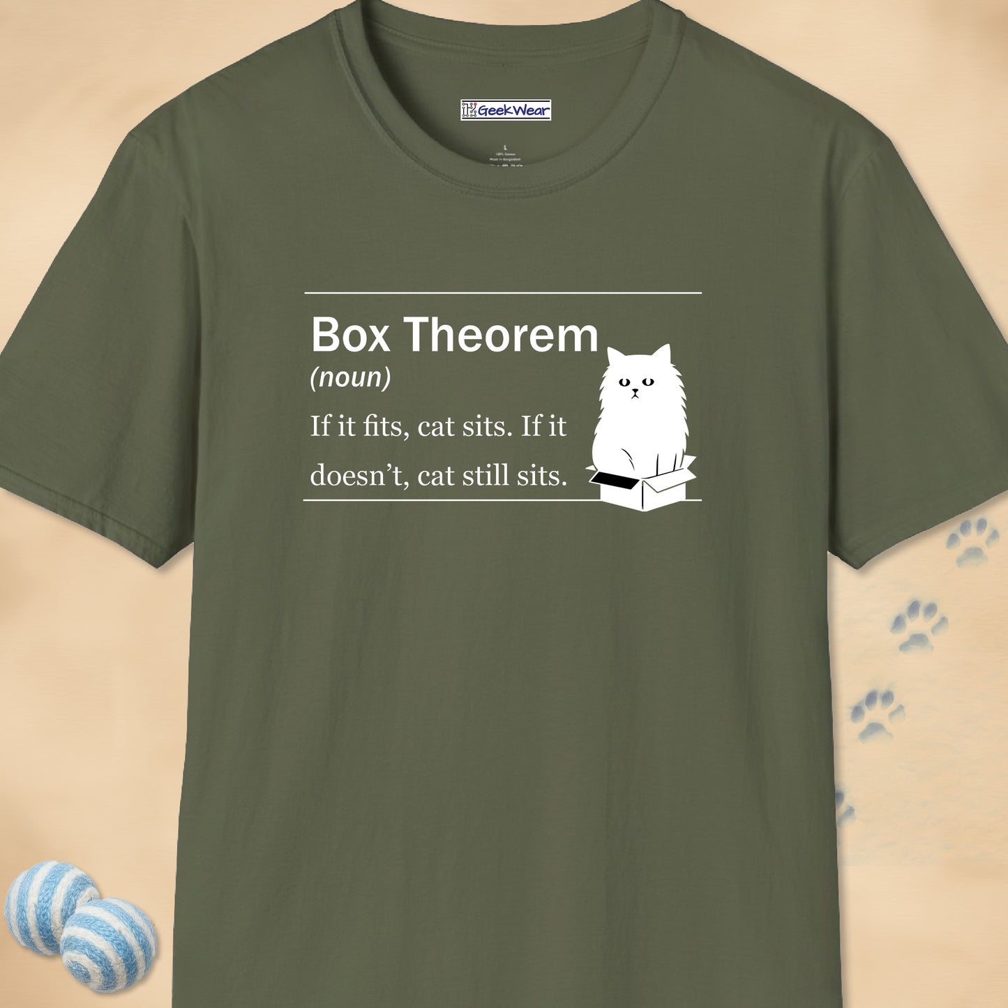 GeekWear Cat Definitions Box Theorem T-Shirt