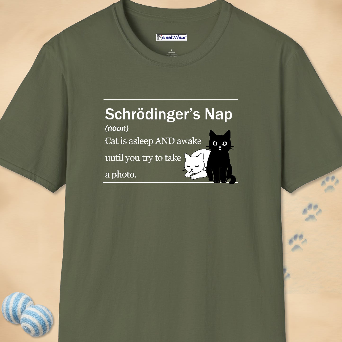 GeekWear Cat Definitions Schrodinger's Cat T-Shirt