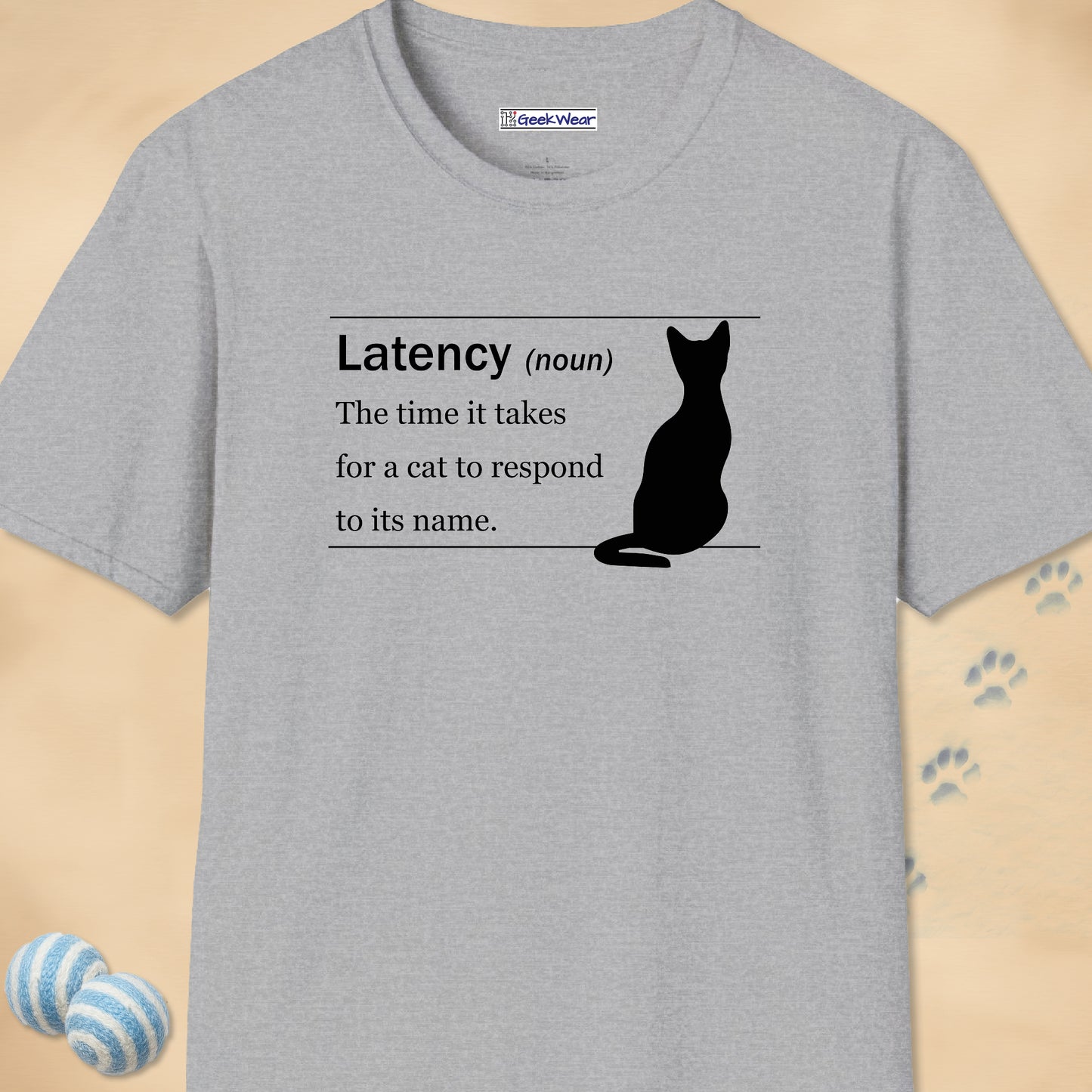 GeekWear Cat Definitions Latency T-Shirt