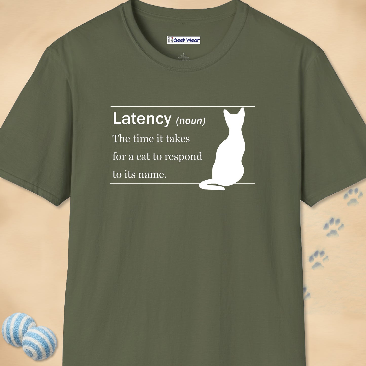 GeekWear Cat Definitions Latency T-Shirt