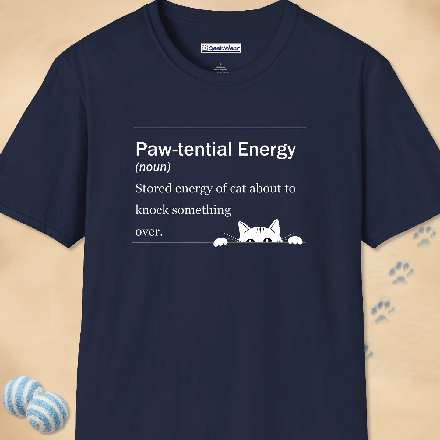 GeekWear Cat Definitions Paw-tential T-Shirt