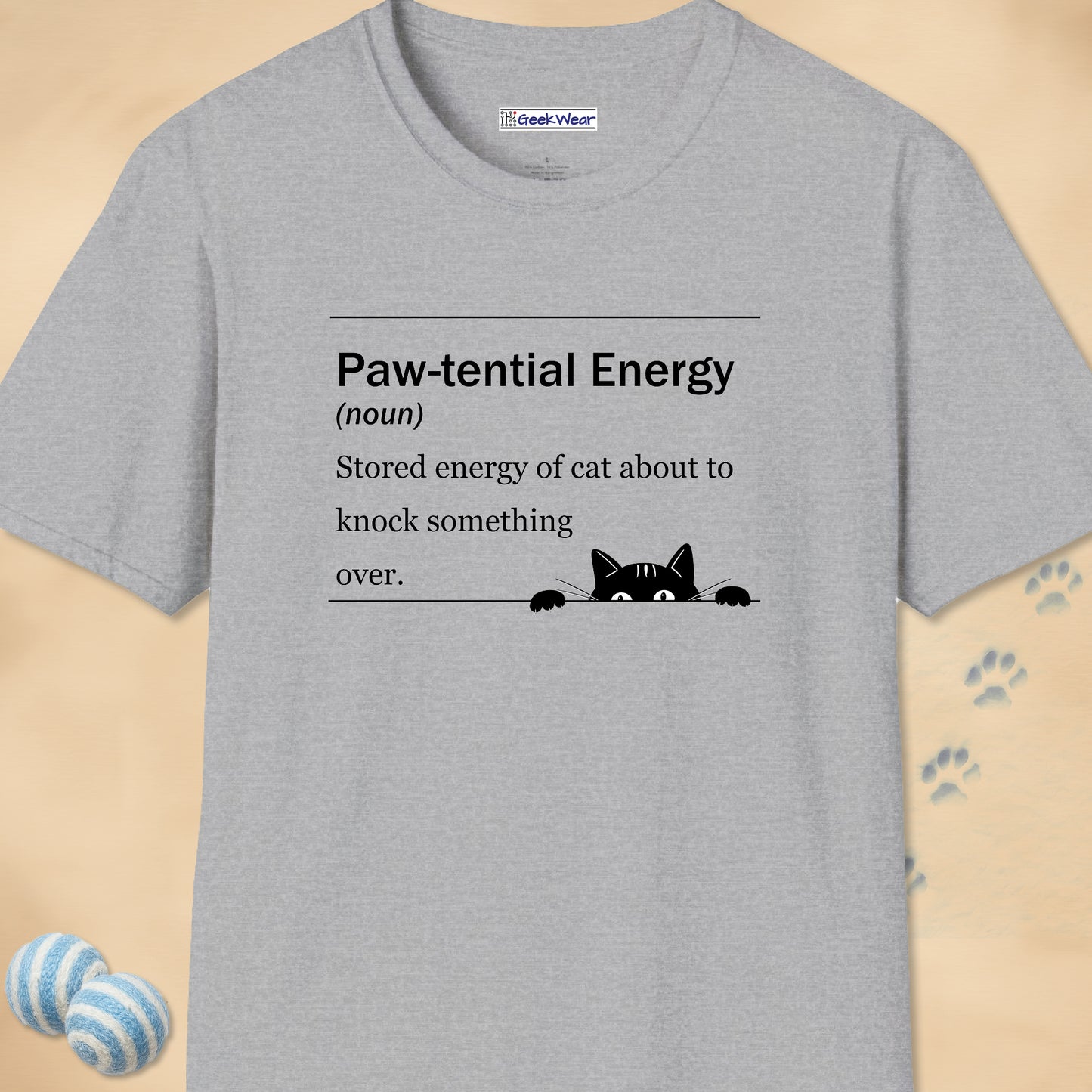 GeekWear Cat Definitions Paw-tential T-Shirt