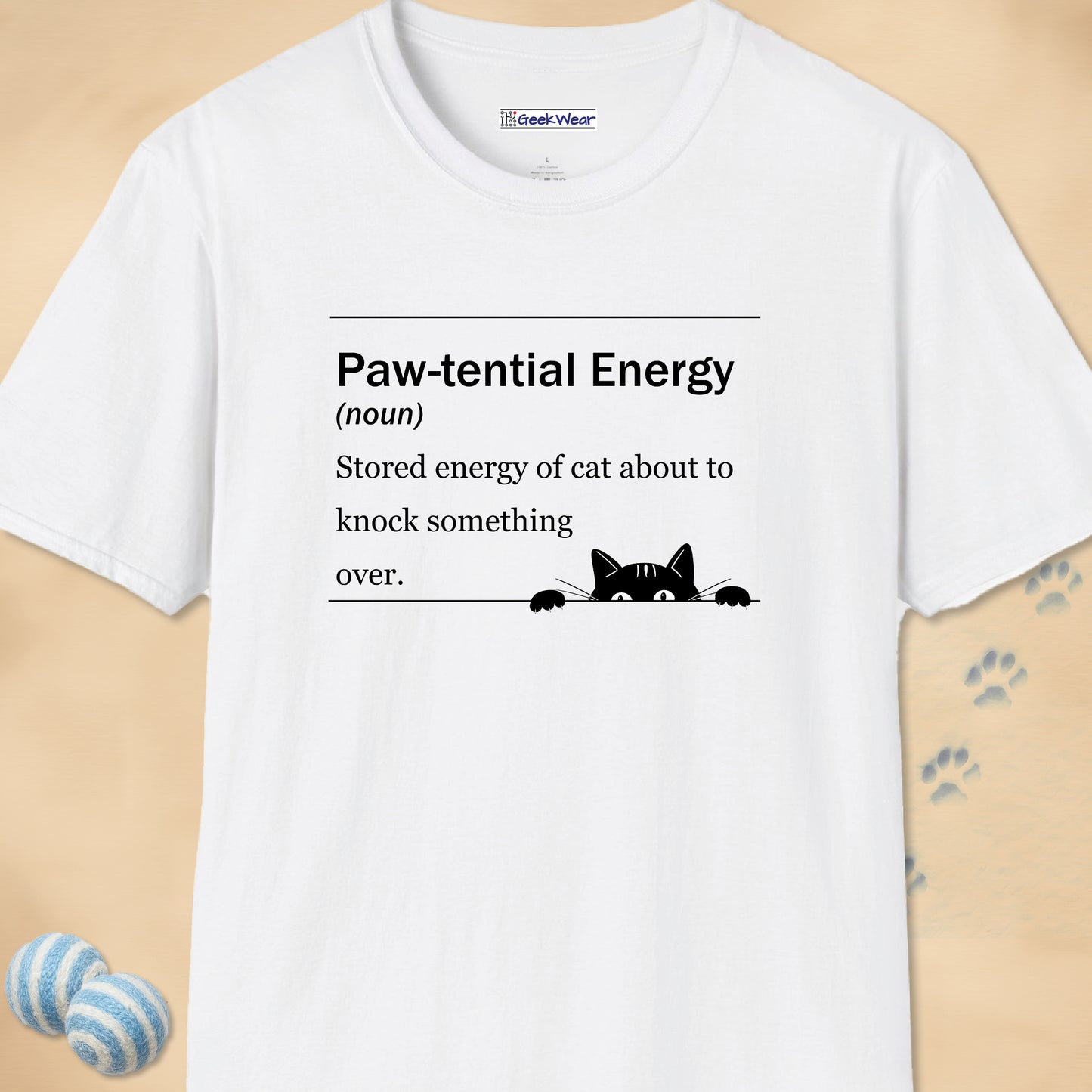 GeekWear Cat Definitions Paw-tential T-Shirt