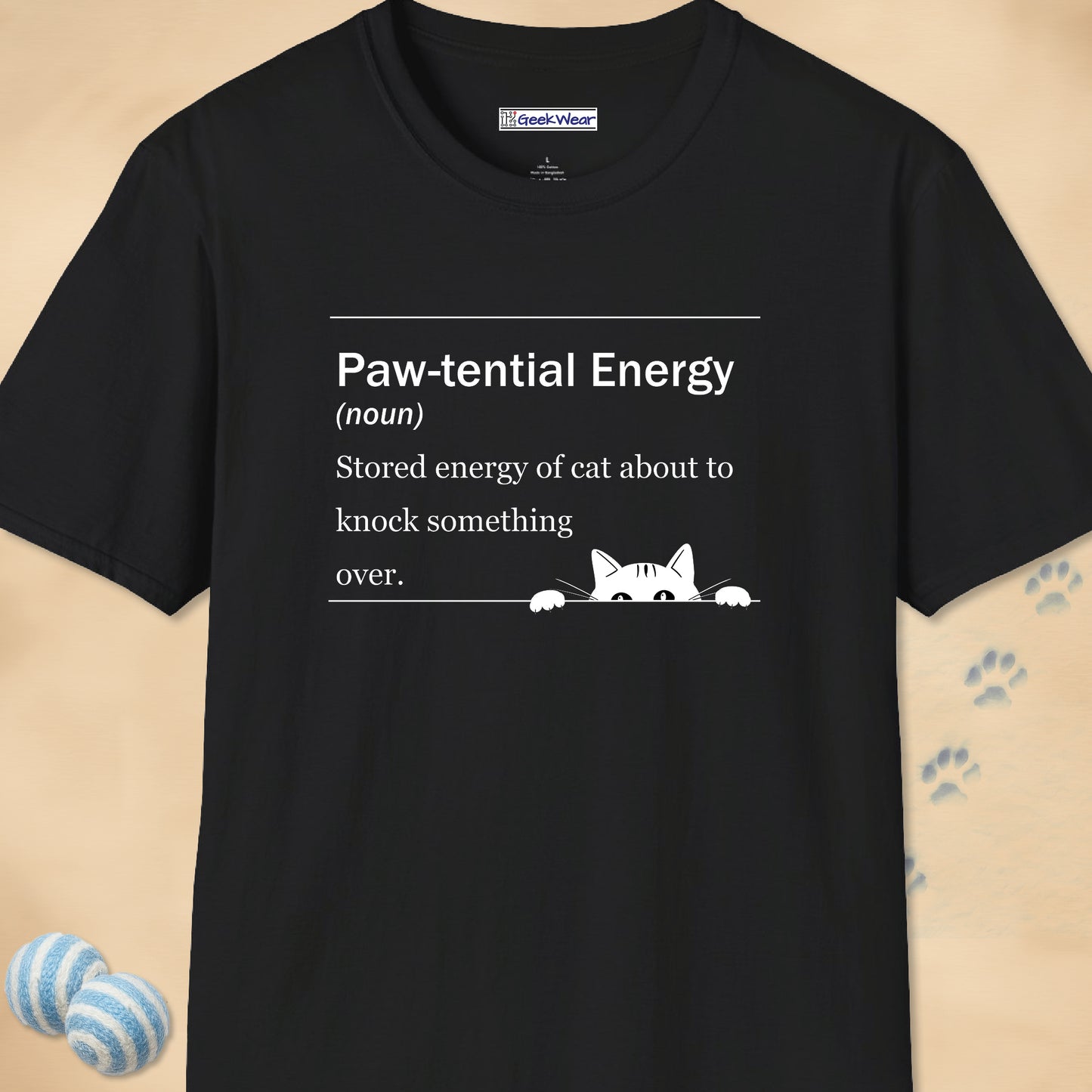 GeekWear Cat Definitions Paw-tential T-Shirt