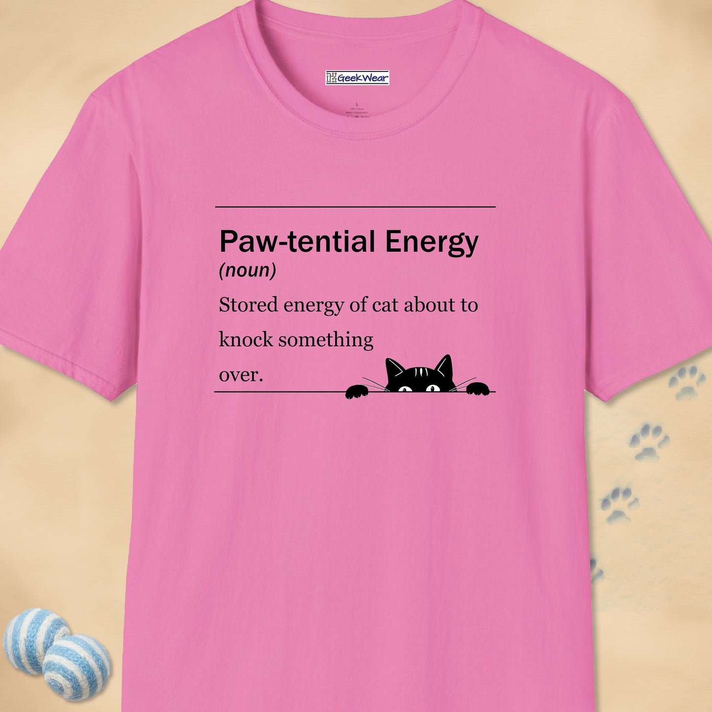 GeekWear Cat Definitions Paw-tential T-Shirt