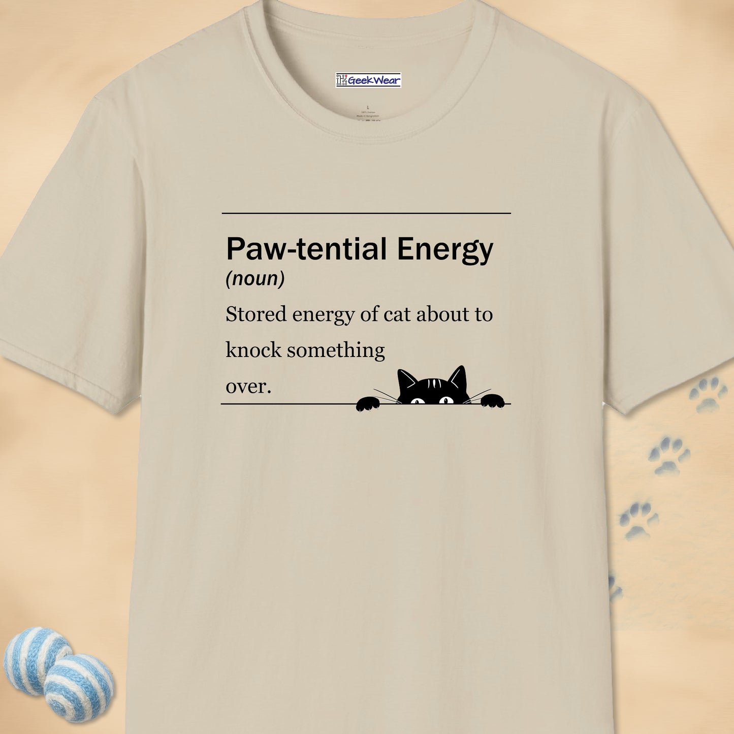 GeekWear Cat Definitions Paw-tential T-Shirt