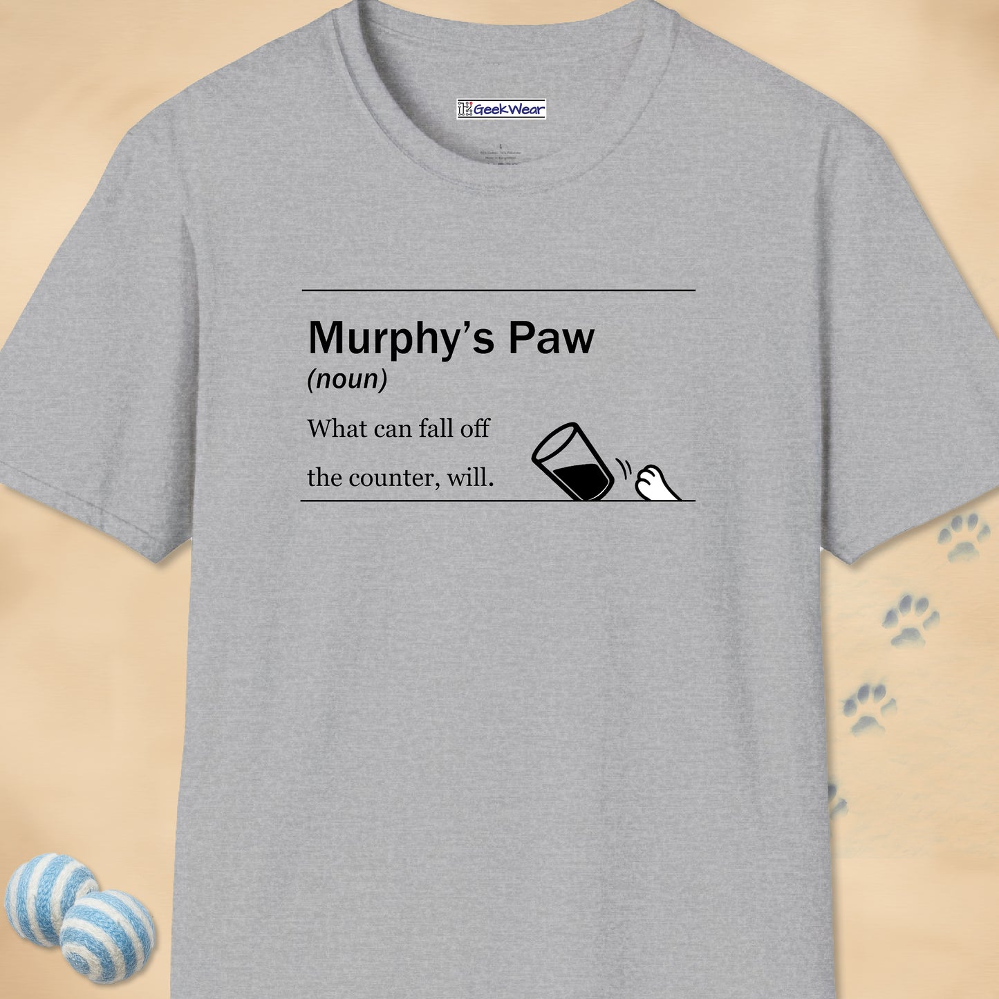 GeekWear Cat Definitions Murphy's Paw T-Shirt