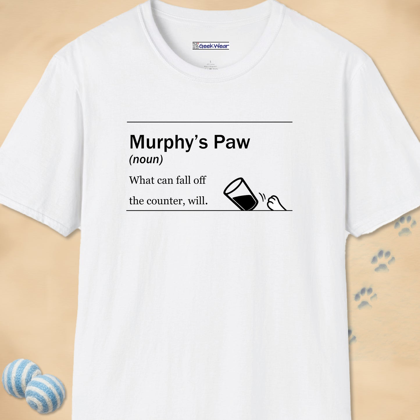 GeekWear Cat Definitions Murphy's Paw T-Shirt