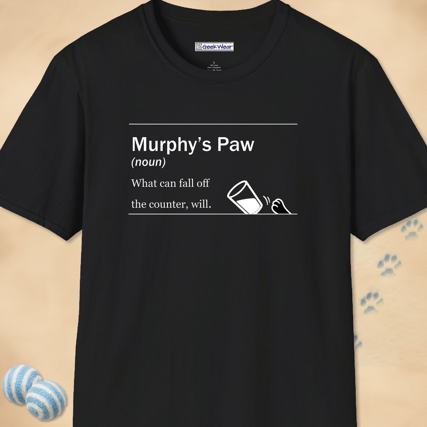 GeekWear Cat Definitions Murphy's Paw T-Shirt