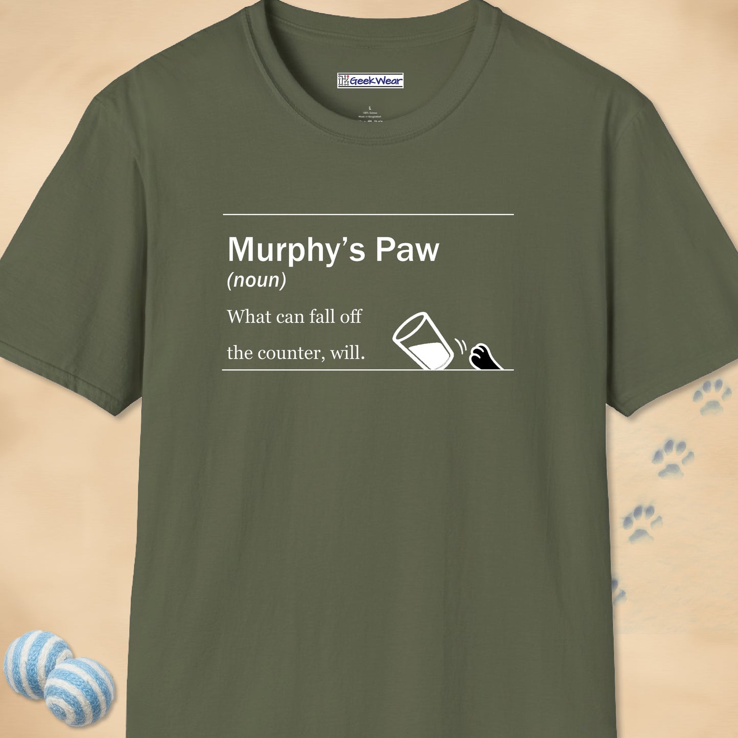 GeekWear Cat Definitions Murphy's Paw T-Shirt