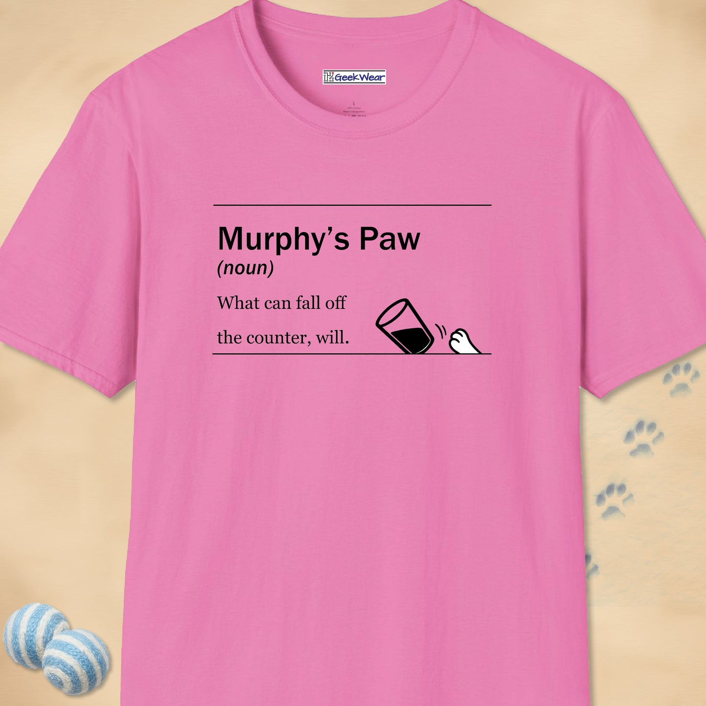 GeekWear Cat Definitions Murphy's Paw T-Shirt