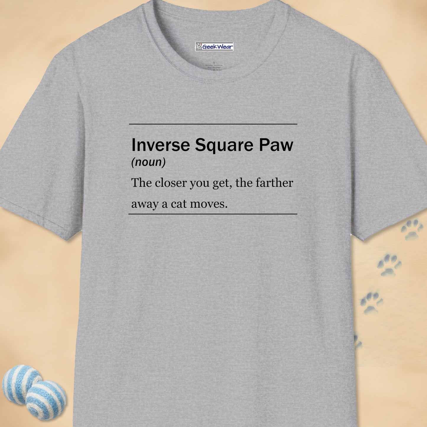 GeekWear Cat Definitions Inverse Square Paw T-Shirt