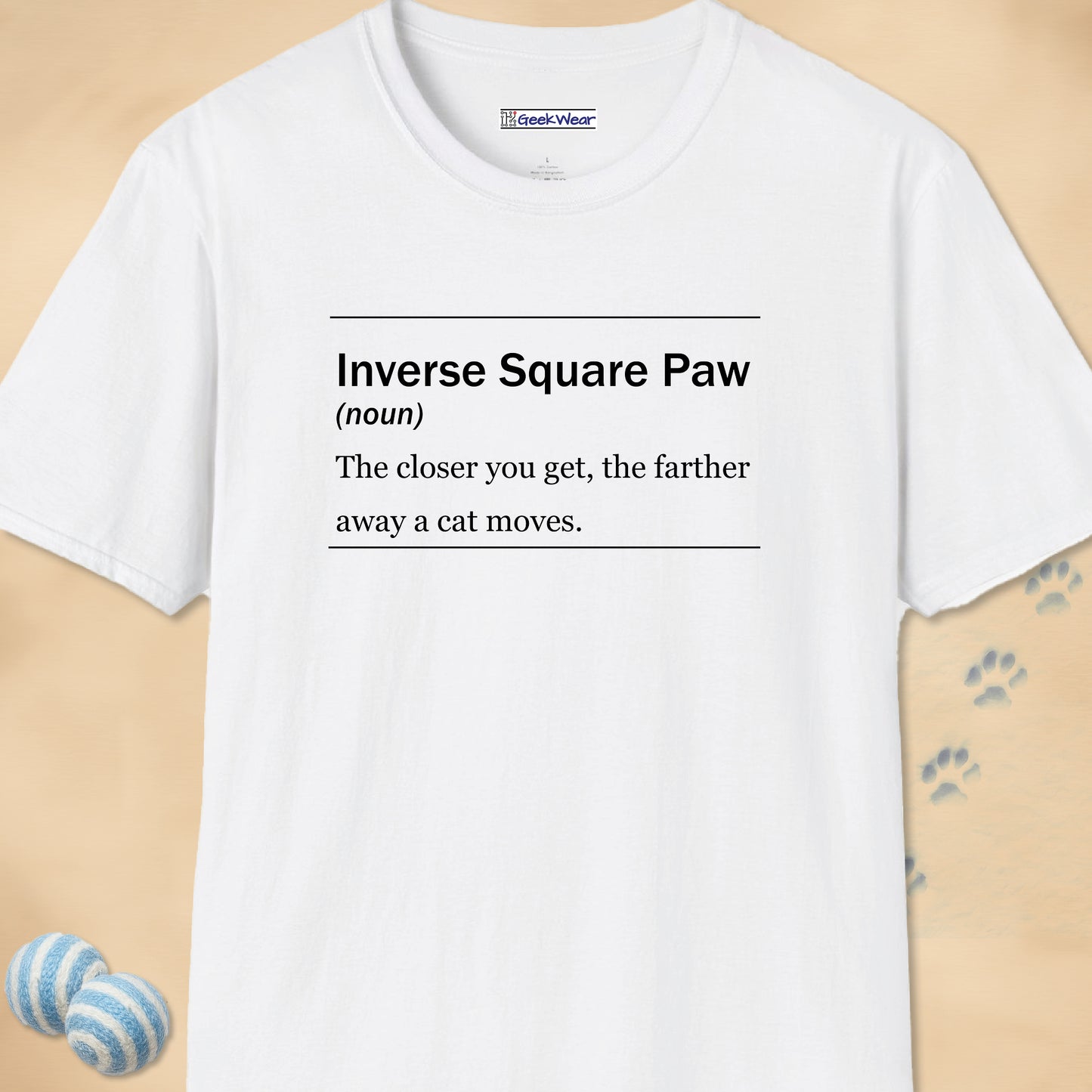 GeekWear Cat Definitions Inverse Square Paw T-Shirt