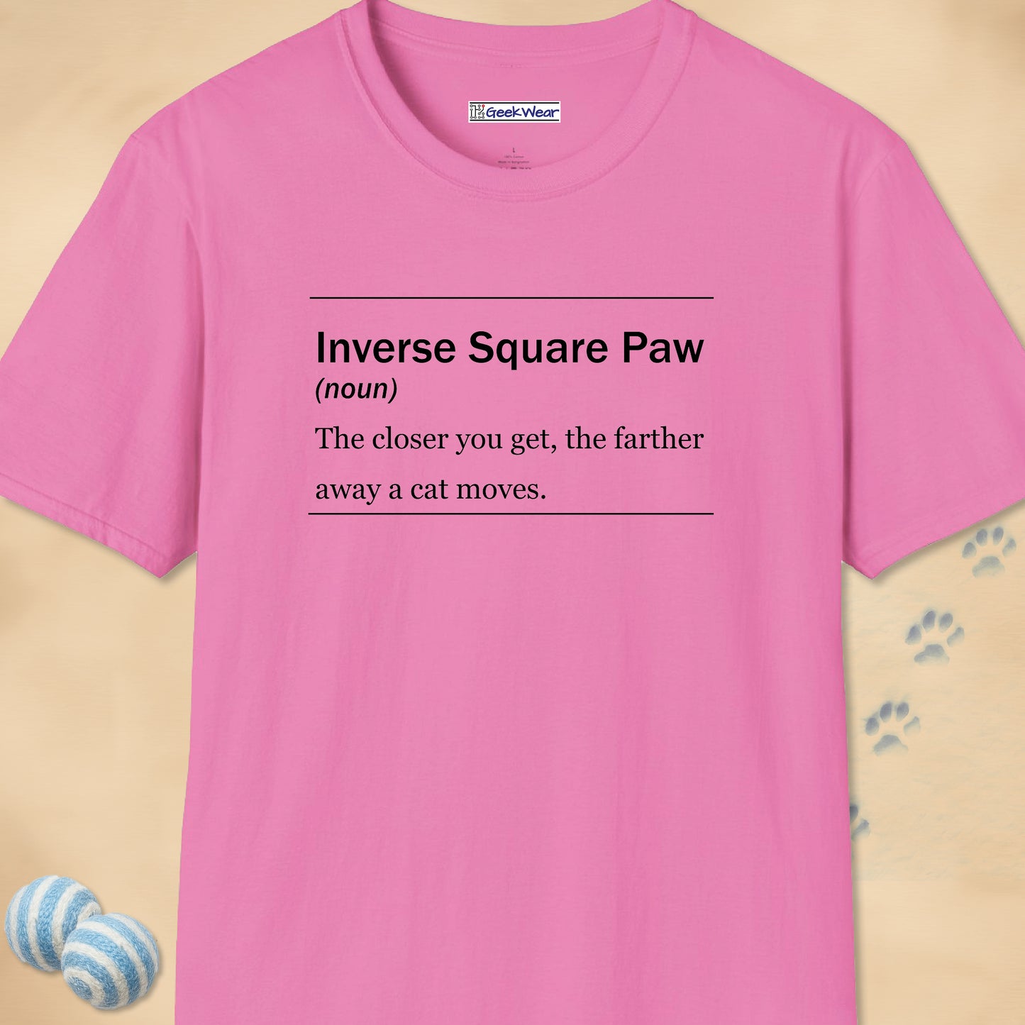 GeekWear Cat Definitions Inverse Square Paw T-Shirt