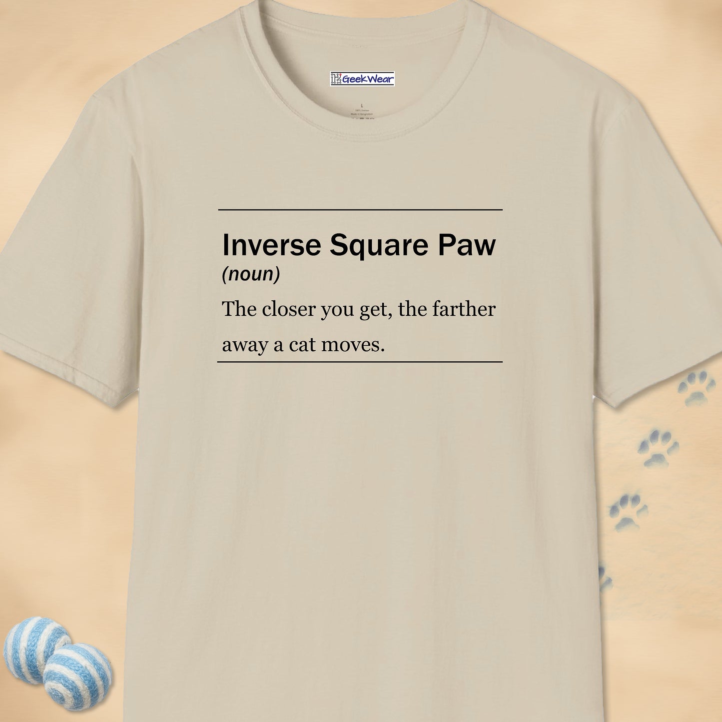 GeekWear Cat Definitions Inverse Square Paw T-Shirt