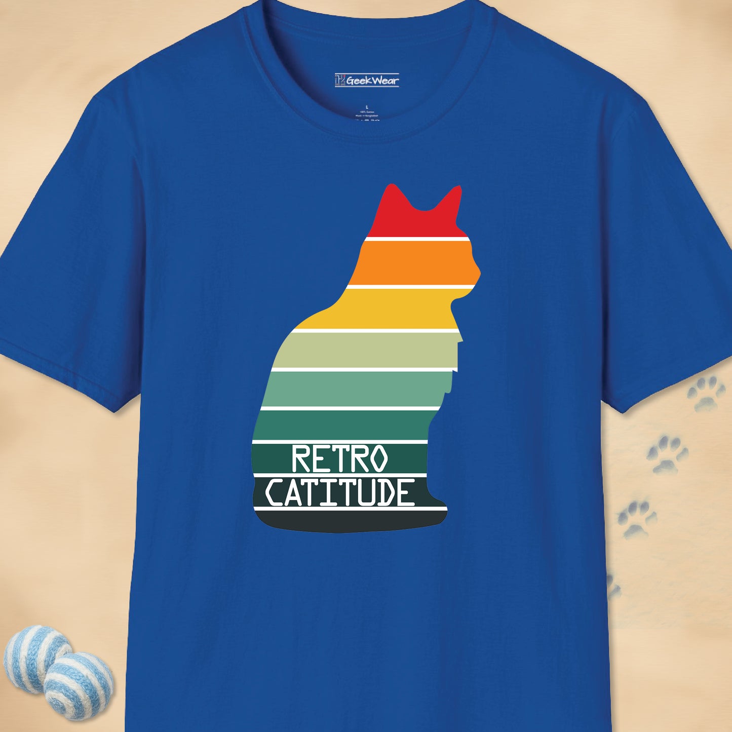 GeekWear Cat Retro Catitude T-Shirt