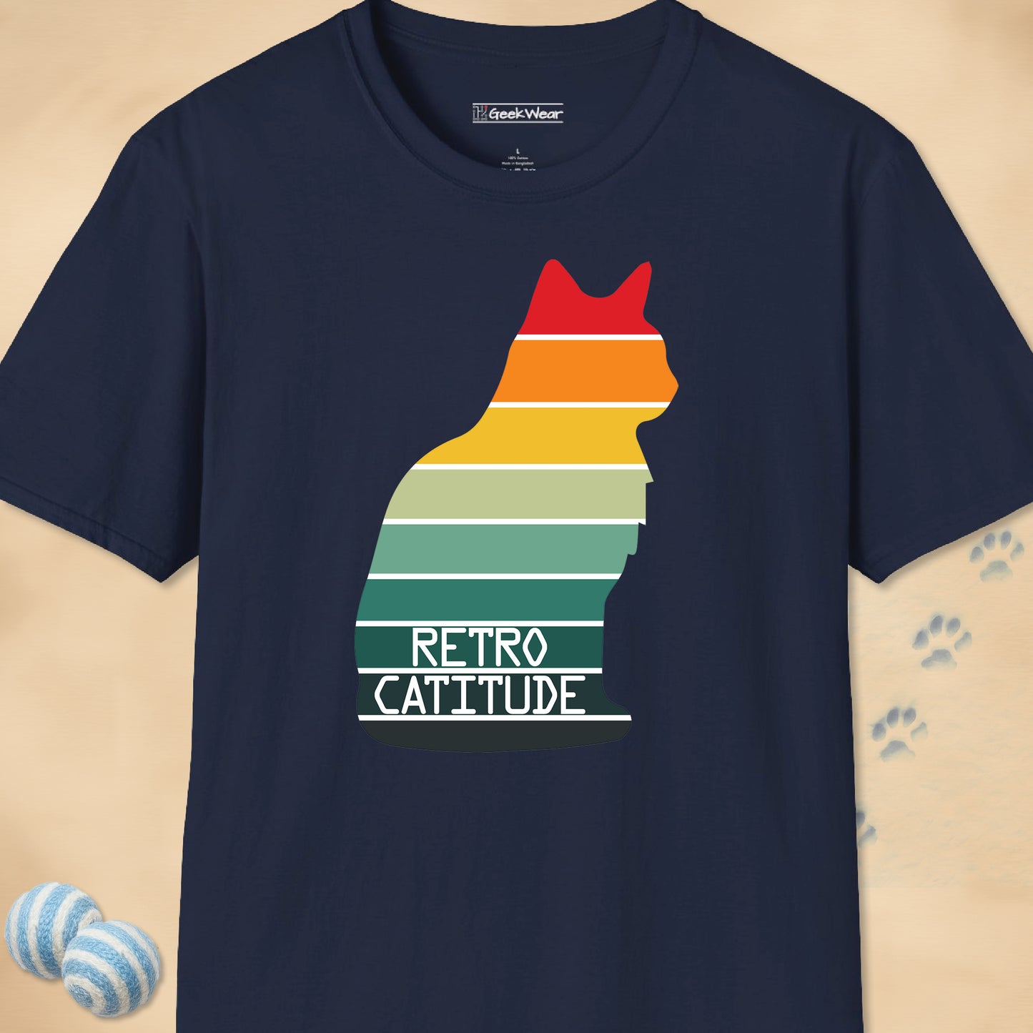 GeekWear Cat Retro Catitude T-Shirt