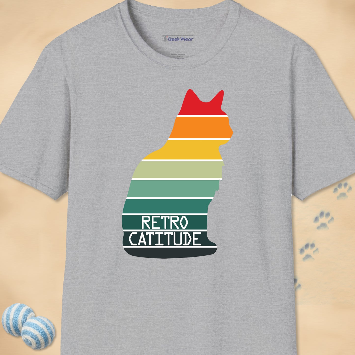 GeekWear Cat Retro Catitude T-Shirt