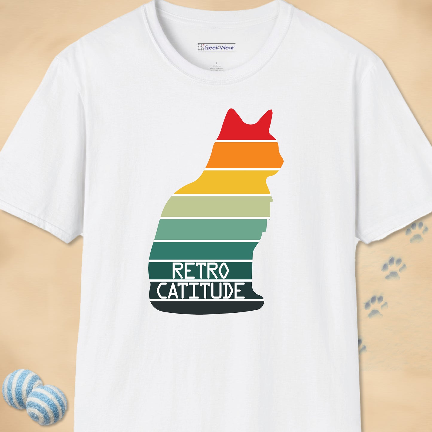 GeekWear Cat Retro Catitude T-Shirt