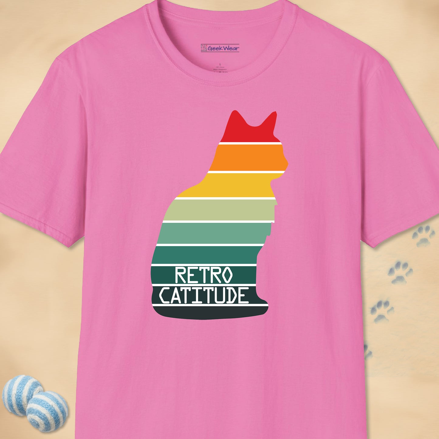 GeekWear Cat Retro Catitude T-Shirt