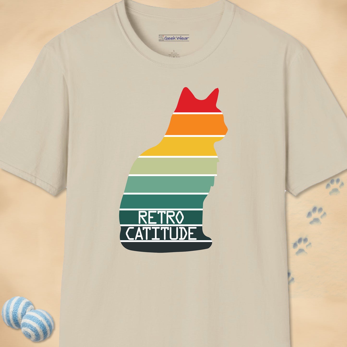 GeekWear Cat Retro Catitude T-Shirt