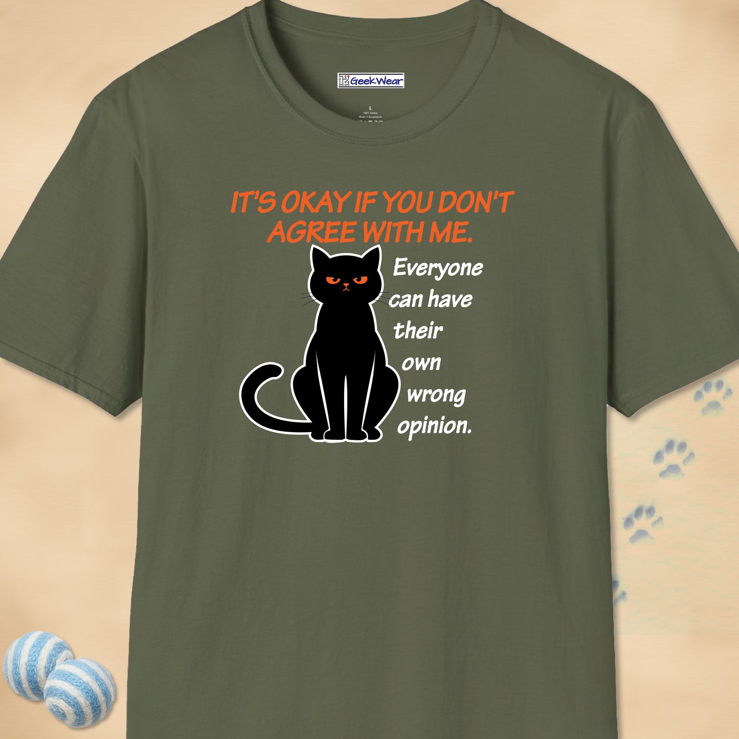 GeekWear Cats It's Okay T-Shirt