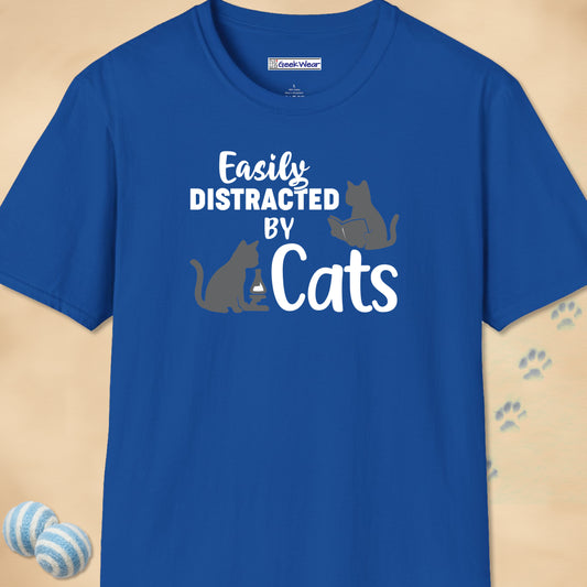 GeekWear Cats Easily Distracted T-Shirt