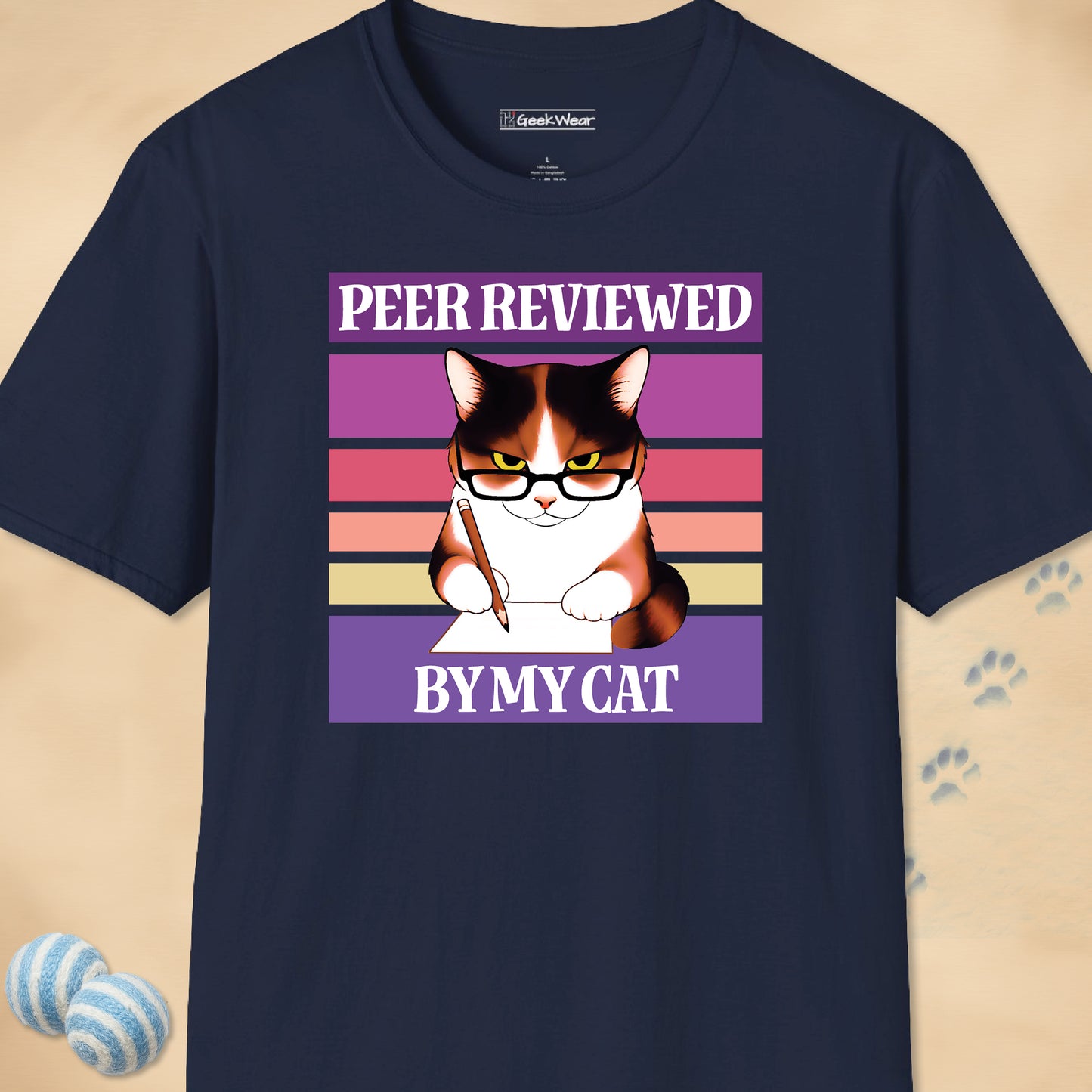 GeekWear Cat Peer Reviewed T-Shirt