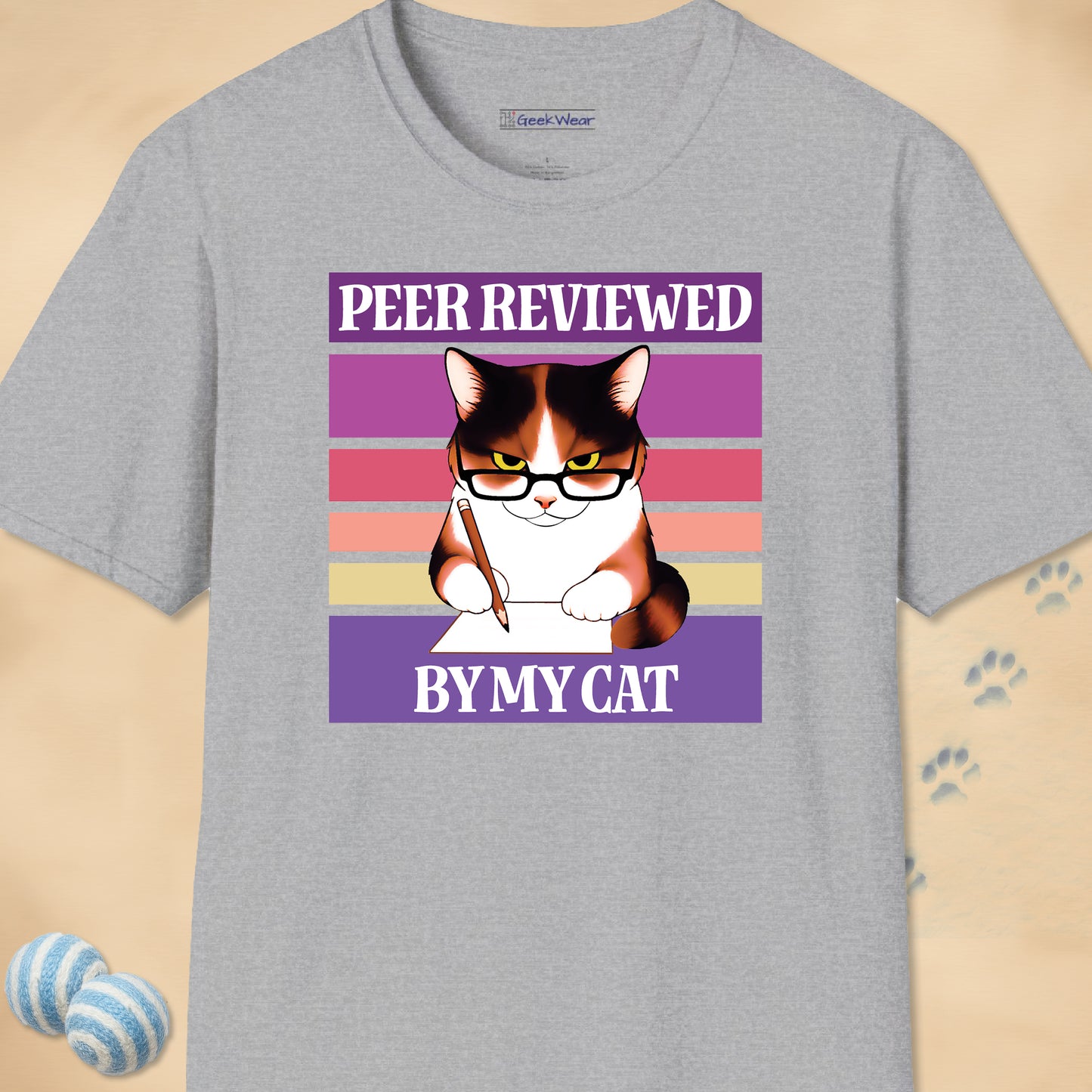 GeekWear Cat Peer Reviewed T-Shirt