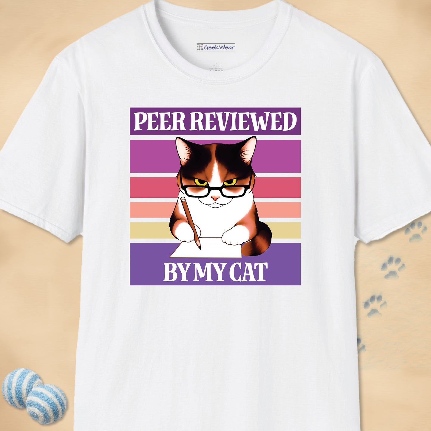 GeekWear Cat Peer Reviewed T-Shirt